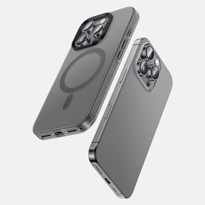 Apple iPhone 16 Pro Kılıf M-safe Şarj Özellikli Benks Lucid Armor Kapak Titanyum-Gri