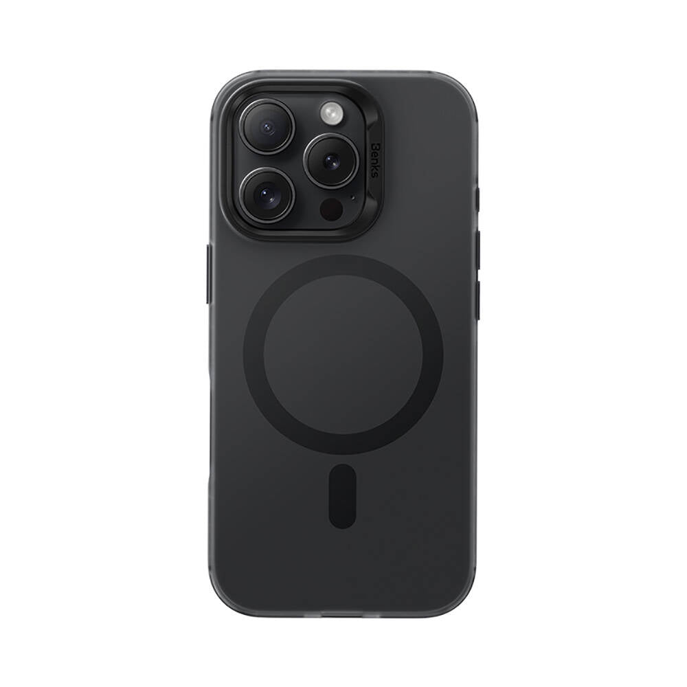 Apple iPhone 16 Pro Kılıf M-safe Şarj Özellikli Benks Lucid Armor Kapak Gold