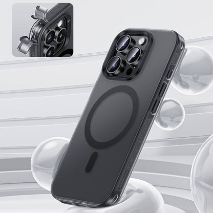 Apple iPhone 16 Pro Kılıf M-safe Şarj Özellikli Benks Lucid Armor Kapak Titanyum-Gri