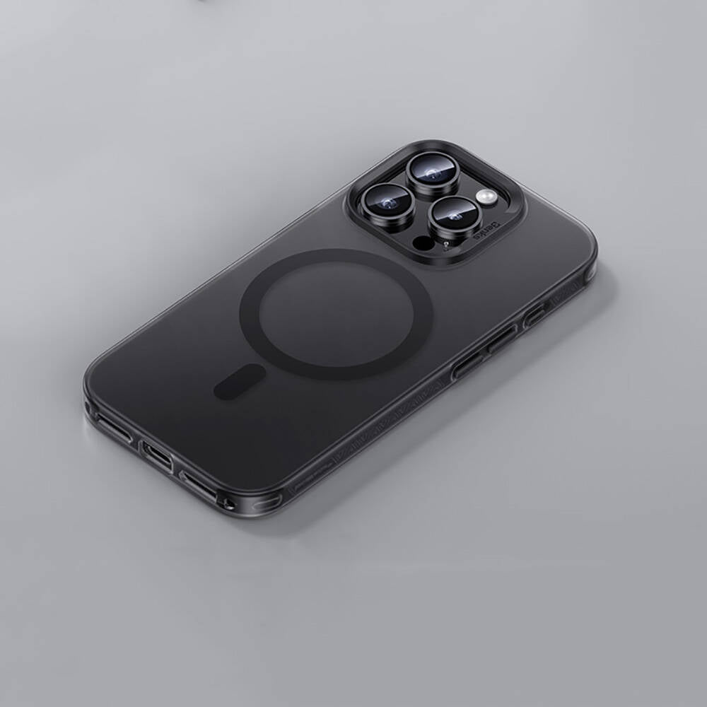 Apple iPhone 16 Pro Kılıf M-safe Şarj Özellikli Benks Lucid Armor Kapak Titanyum-Gri