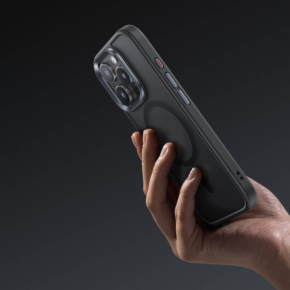 Apple iPhone 16 Pro Max Kılıf M-safe Şarj Özellikli Benks Mist Protective Kapak Gri