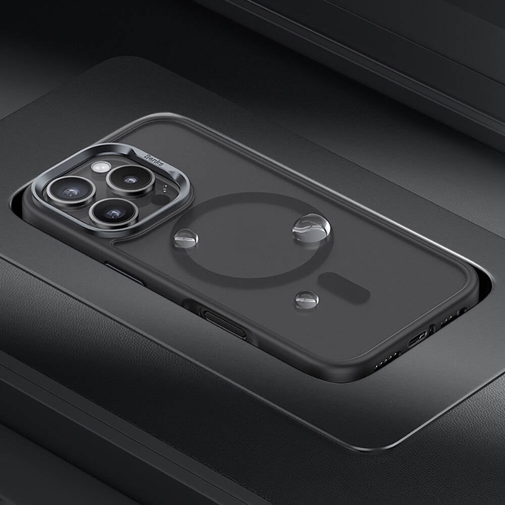 Apple iPhone 16 Pro Kılıf M-safe Şarj Özellikli Benks Mist Protective Kapak Siyah