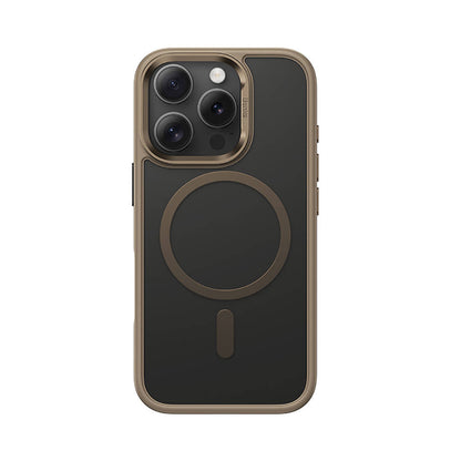 Apple iPhone 16 Pro Kılıf M-safe Şarj Özellikli Benks Mist Protective Kapak Titanyum-Gold