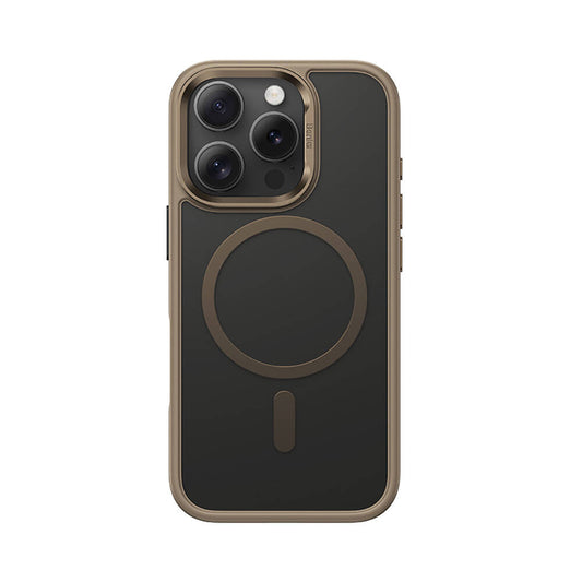 Apple iPhone 16 Pro Kılıf M-safe Şarj Özellikli Benks Mist Protective Kapak Titanyum-Gold