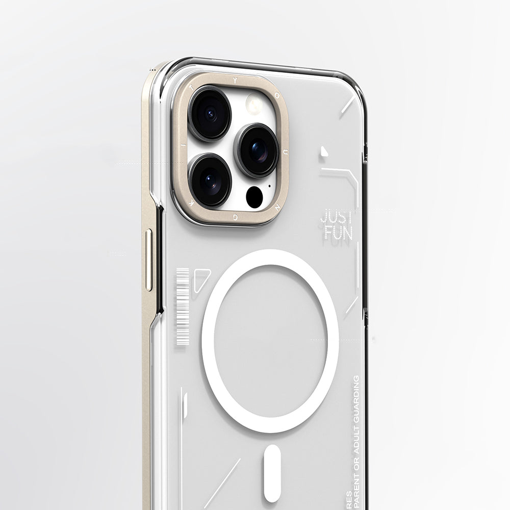 Apple iPhone 16 Pro Kılıf M-safe Şarj Özellikli Çıkarılabilir Arka Yüzeyli Youngkit Mecha Kapak Siyah