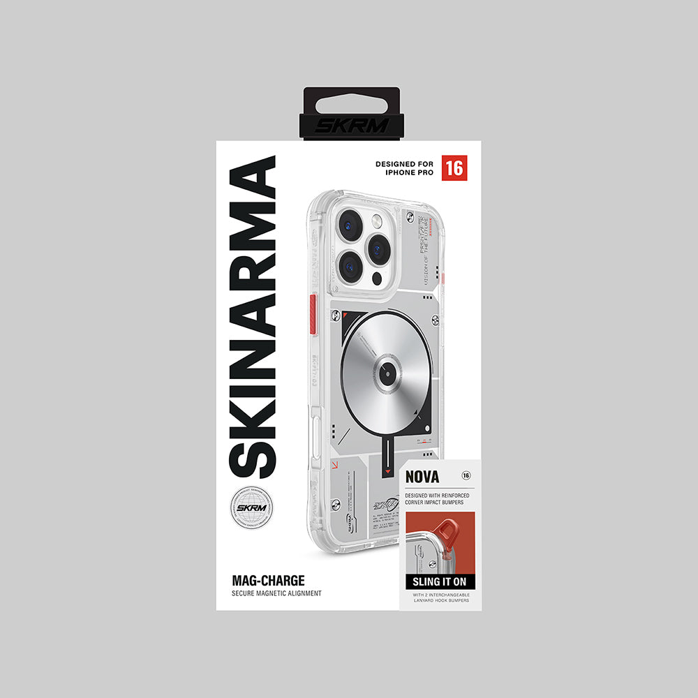 Apple iPhone 16 Pro Kılıf M-safe Şarj Özellikli Disk Desenli Airbag Tasarımlı Skinarma Nova Kapak Gold