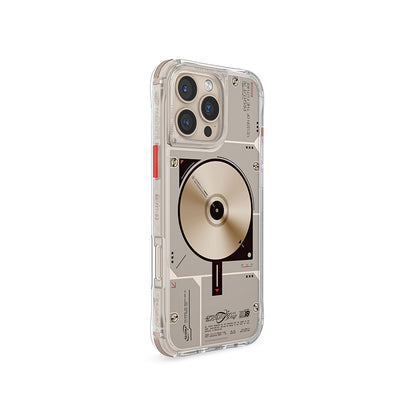 Apple iPhone 16 Pro Kılıf M-safe Şarj Özellikli Disk Desenli Airbag Tasarımlı Skinarma Nova Kapak Siyah