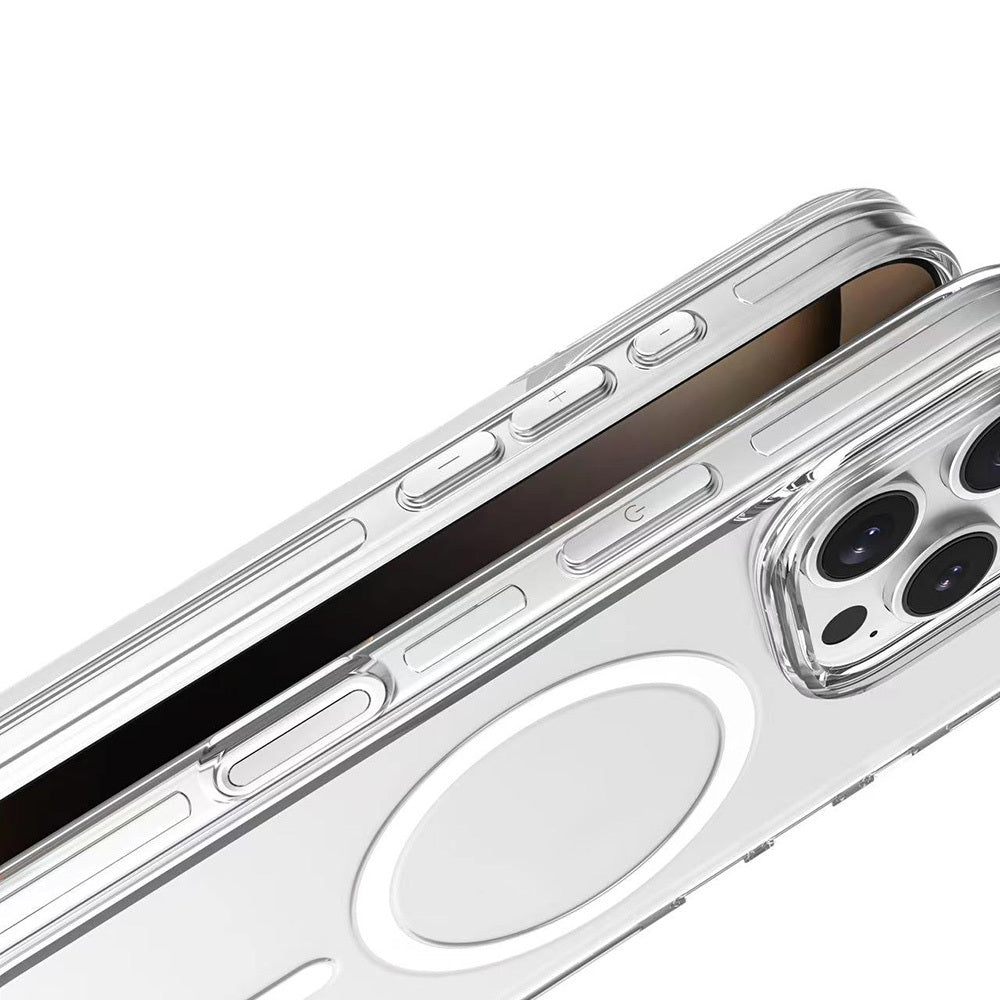 Apple iPhone 16 Pro Kılıf M-safe Şarj Özellikli Kamera Korumalı Zore Kripto Kapak Şeffaf