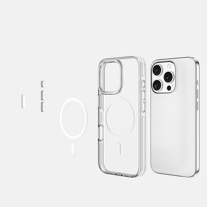 Apple iPhone 16 Pro Kılıf M-safe Şarj Özellikli Kamera Korumalı Zore Kripto Kapak Şeffaf