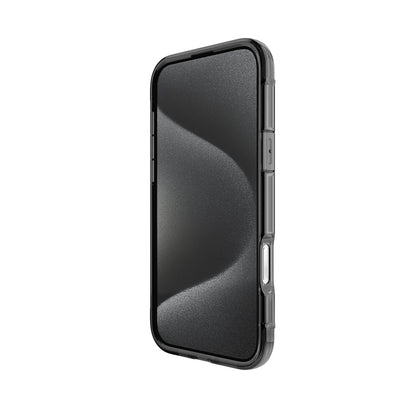 Apple iPhone 16 Pro Kılıf M-safe Şarj Özellikli Raptic Air Serisi Airbag Tasarımlı Metal Köşelikli Şeffaf Kapak Siyah