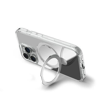 Apple iPhone 16 Pro Kılıf M-safe Şarj Özellikli Raptic Air Stand Serisi Aynalı Arka Yüzey Standlı Kapak Gri