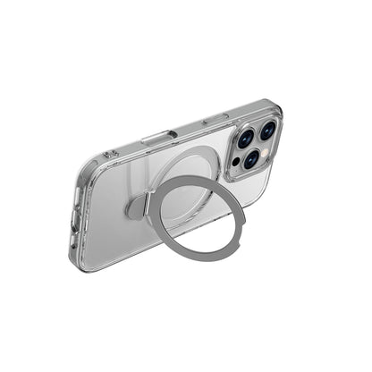 Apple iPhone 16 Pro Kılıf M-safe Şarj Özellikli Raptic Air Stand Serisi Buzlu Transparan Tasarımlı Standlı Kapak Şeffaf