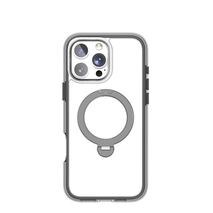 Apple iPhone 16 Pro Kılıf M-safe Şarj Özellikli Raptic AirJoy Serisi 360 Derece Dönebilen Standlı Kapak Turuncu