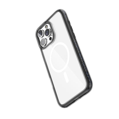 Apple iPhone 16 Pro Kılıf M-safe Şarj Özellikli Raptic AirJoy Serisi Boncuk Tasarımlı Şeffaf Kapak Turuncu