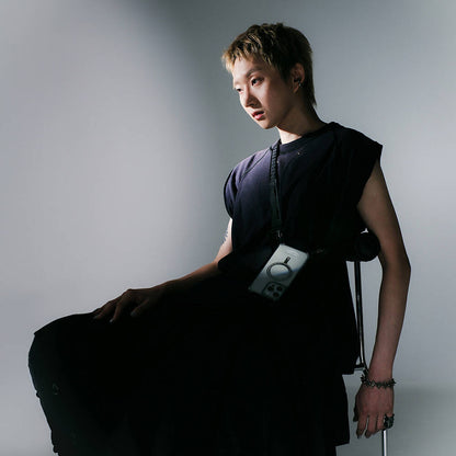 Apple iPhone 16 Pro Kılıf M-safe Şarj Özellikli Şeffaf Airbag Tasarımlı Skinarma Saido Prime Kapak Gold