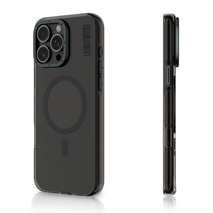 Apple iPhone 16 Pro Kılıf M-safe Şarj Özellikli Şeffaf Youngkit Crystal Shield Serisi Kapak Siyah