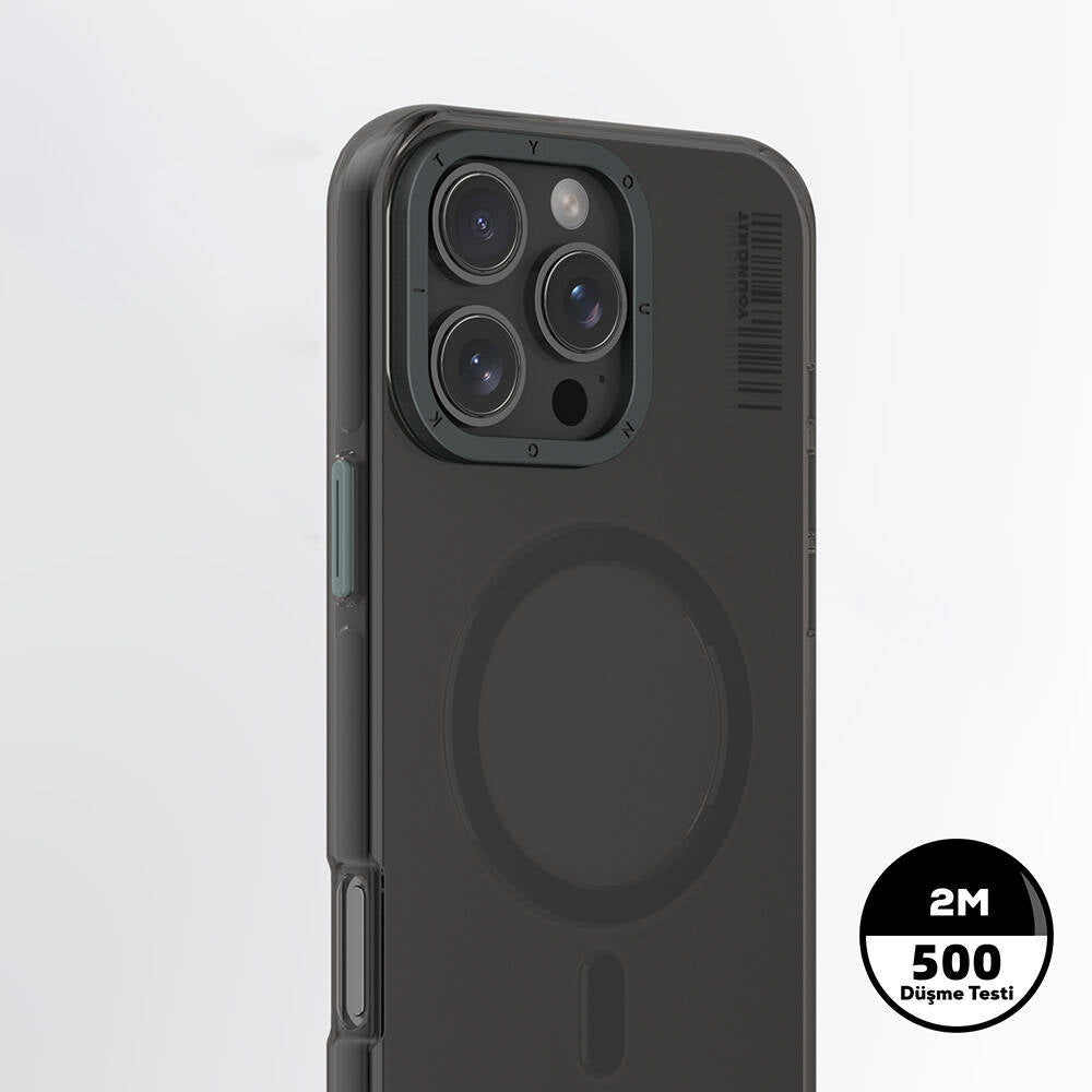 Apple iPhone 16 Pro Kılıf M-safe Şarj Özellikli Şeffaf Youngkit Crystal Shield Serisi Kapak Şeffaf