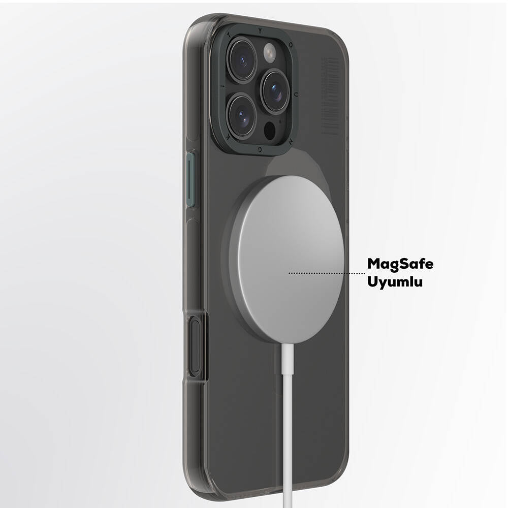 Apple iPhone 16 Pro Kılıf M-safe Şarj Özellikli Şeffaf Youngkit Crystal Shield Serisi Kapak Şeffaf