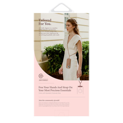 Apple iPhone 16 Pro Kılıf M-safe Şarj Özellikli Soft Arka Yüzey Askı İpli Coehl Creme Kapak Gri