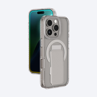 Apple iPhone 16 Pro Kılıf M-safe Şarj Özellikli Standlı Amazingthing Titan Pro Plus Kapak Gri