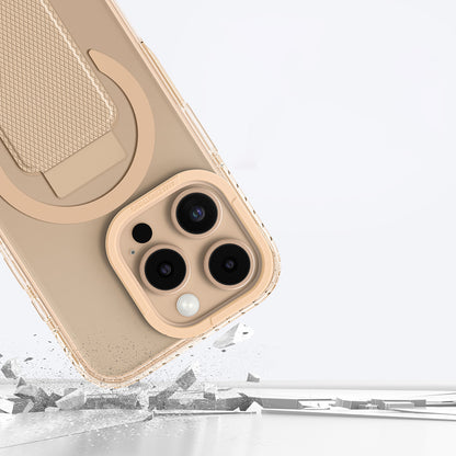 Apple iPhone 16 Pro Kılıf M-safe Şarj Özellikli Standlı Amazingthing Titan Pro Plus Kapak Rose Gold