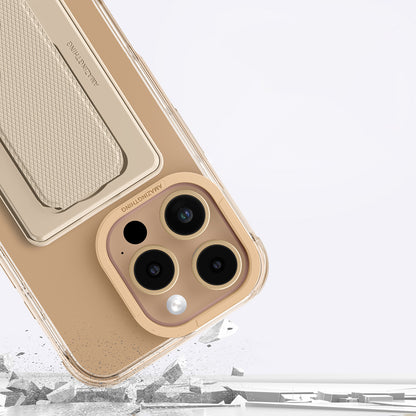 Apple iPhone 16 Pro Kılıf M-safe Şarj Özellikli Standlı Set Amazingthing Omni Adventure Serisi Kapak Rose Gold