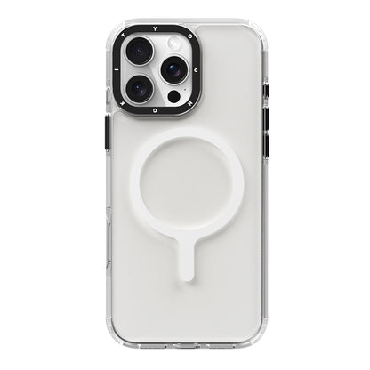 Apple iPhone 16 Pro Kılıf M-safe Şarj Özellikli YoungKit Crystal Color Serisi Kapak Sarı