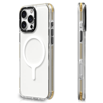 Apple iPhone 16 Pro Kılıf M-safe Şarj Özellikli YoungKit Crystal Color Serisi Kapak Sarı