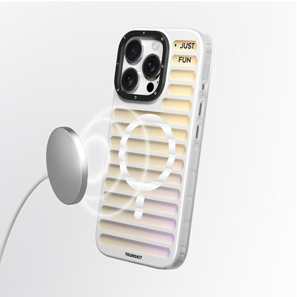 Apple iPhone 16 Pro Kılıf M-safe Şarj Özellikli Youngkit Geek Serisi Kapak Siyah