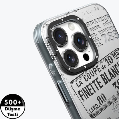 Apple iPhone 16 Pro Kılıf M-safe Şarj Özellikli Youngkit Literary Serisi Retro Magz Kapak Gri