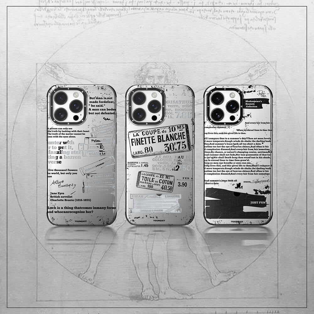 Apple iPhone 16 Pro Kılıf M-safe Şarj Özellikli Youngkit Literary Serisi Retro Magz Kapak Gri