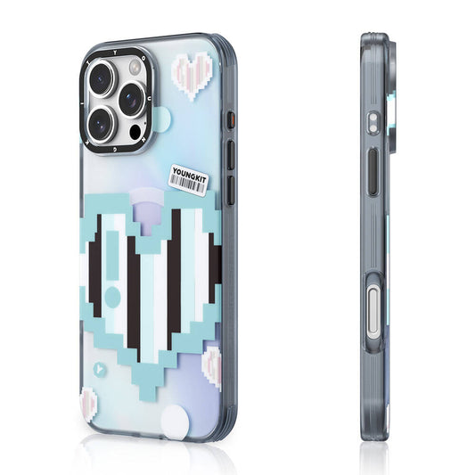 Apple iPhone 16 Pro Kılıf M-safe Şarj Özellikli Youngkit Love Serisi Kapak Yeşil