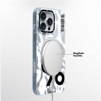 Apple iPhone 16 Pro Kılıf M-safe Şarj Özellikli Youngkit Mathematical Serisi Kapak Gri