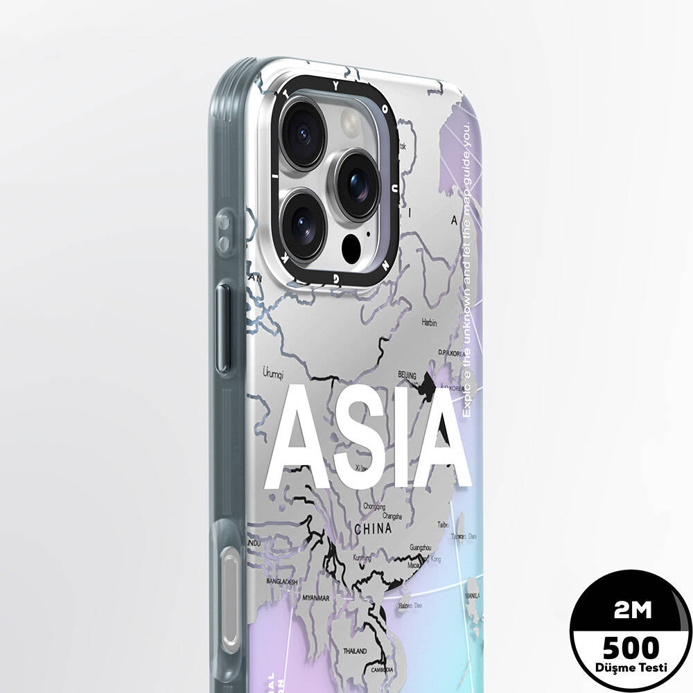 Apple iPhone 16 Pro Kılıf M-safe Şarj Özellikli Youngkit Universal Serisi Kapak Siyah-Beyaz