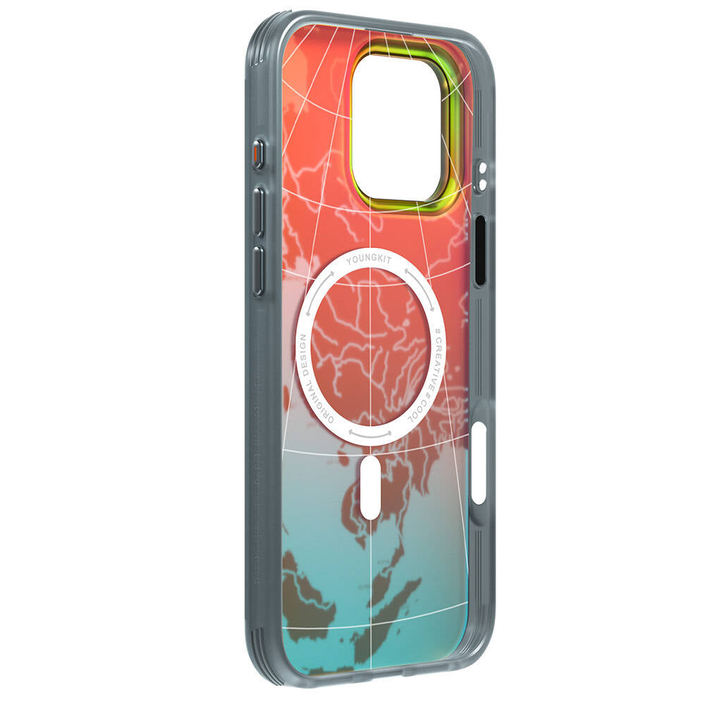 Apple iPhone 16 Pro Kılıf M-safe Şarj Özellikli Youngkit Universal Serisi Kapak Siyah-Beyaz