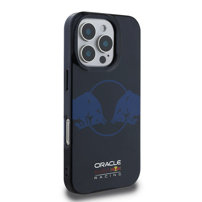 Apple iPhone 16 Pro Kılıf Redbull Orjinal Lisanslı M-safe Şarj Özellikli IML Çift Boğa Baskılı Sert PC Kapak Lacivert