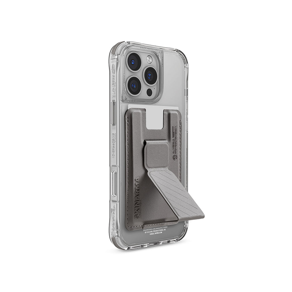 Apple iPhone 16 Pro Kılıf SkinArma Şeffaf M-safe Şarj Özellikli Prime Edition Kado Kartlıklı Saido Kapak