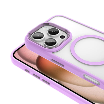 Apple iPhone 16 Pro Kılıf Wireless Şarj Özellikli Zore Krom M-safe Silikon Kapak Yeşil