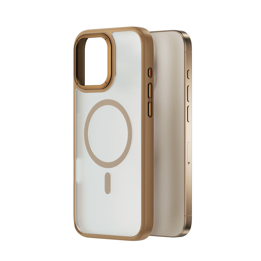 Apple iPhone 16 Pro Kılıf Wiwu FGG-012 ArmorPro Serisi M-safe Şarj Özellikli Parmak İzi Bırakmayan Kılıf Siyah