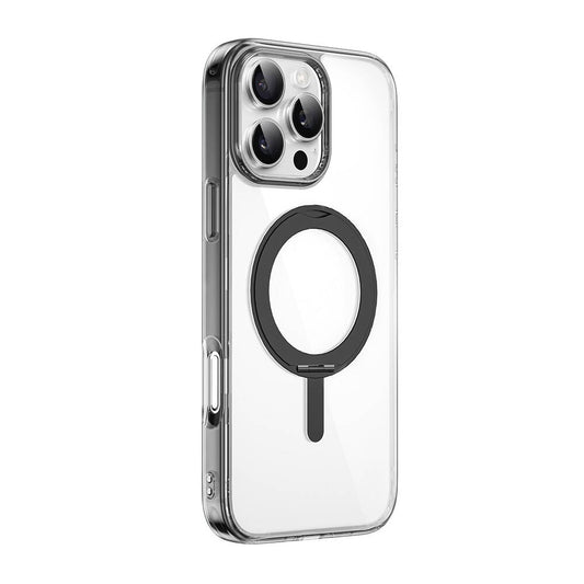 Apple iPhone 16 Pro Kılıf Wiwu MCC-201 iShield Ultra Serisi M-safe Şarj Özellikli Standlı Crystal Sert PC Kapak