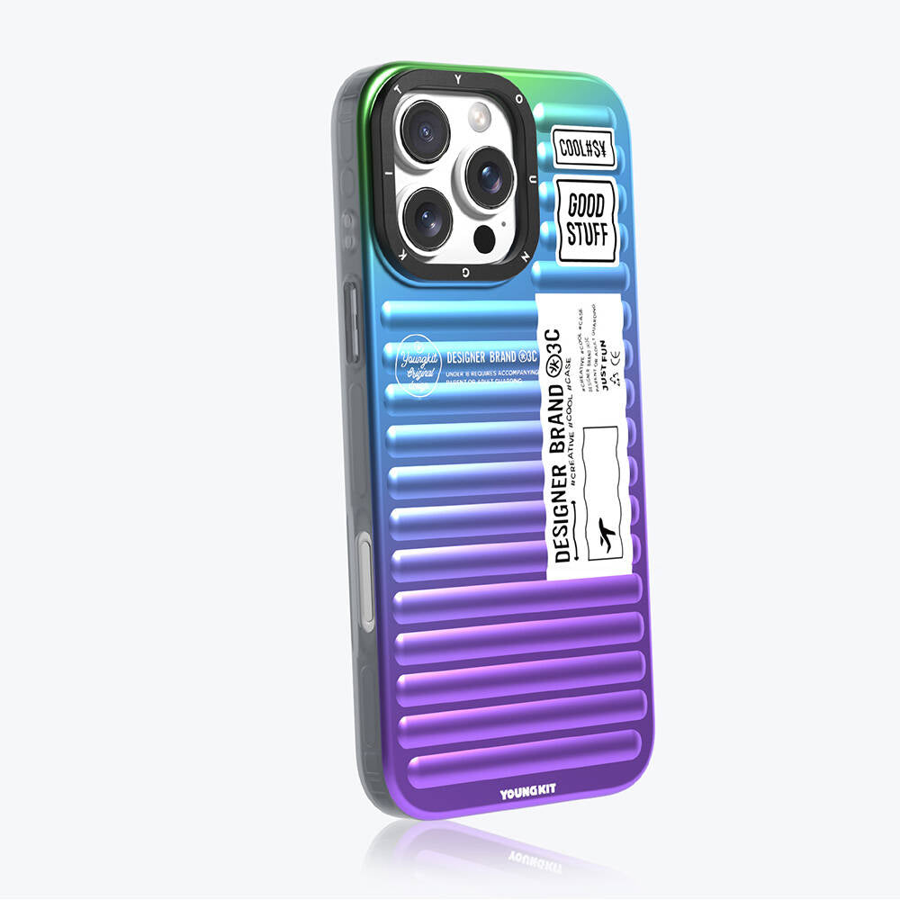 Apple iPhone 16 Pro Kılıf YoungKit The Secret Color Serisi Kapak Mavi