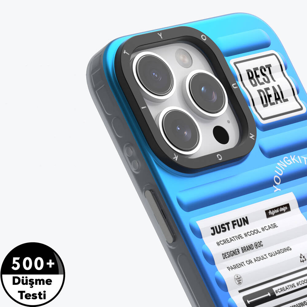 Apple iPhone 16 Pro Kılıf YoungKit The Secret Color Serisi Kapak Mavi
