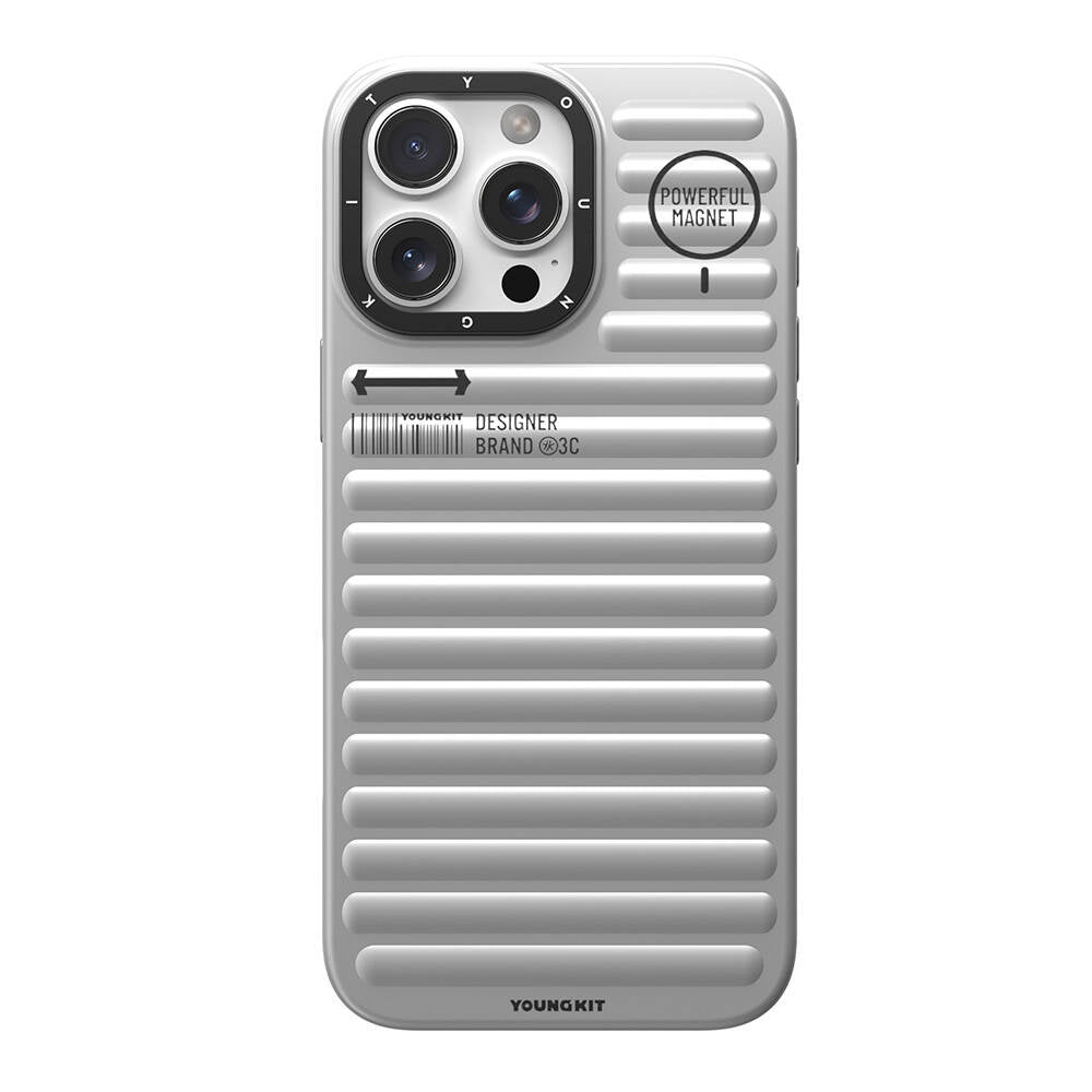 Apple iPhone 16 Pro M-safe Şarj Özellikli Kılıf Mat Renkli Tasarım Youngkit Original Serisi Kapak Siyah