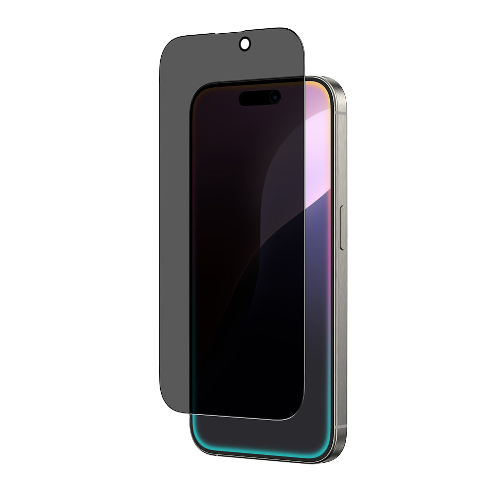 Apple iPhone 16 Pro Max Amazingthing Radix Privacy Parmak İzi Bırakmayan Temperli Cam Ekran Koruyucu Siyah