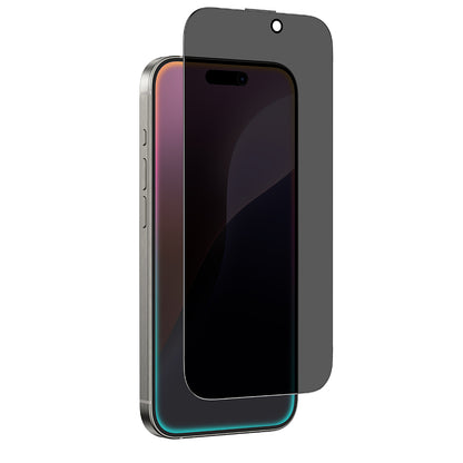 Apple iPhone 16 Pro Max Amazingthing Titan Privacy Parmak İzi Bırakmayan Temperli Cam Ekran Koruyucu Siyah