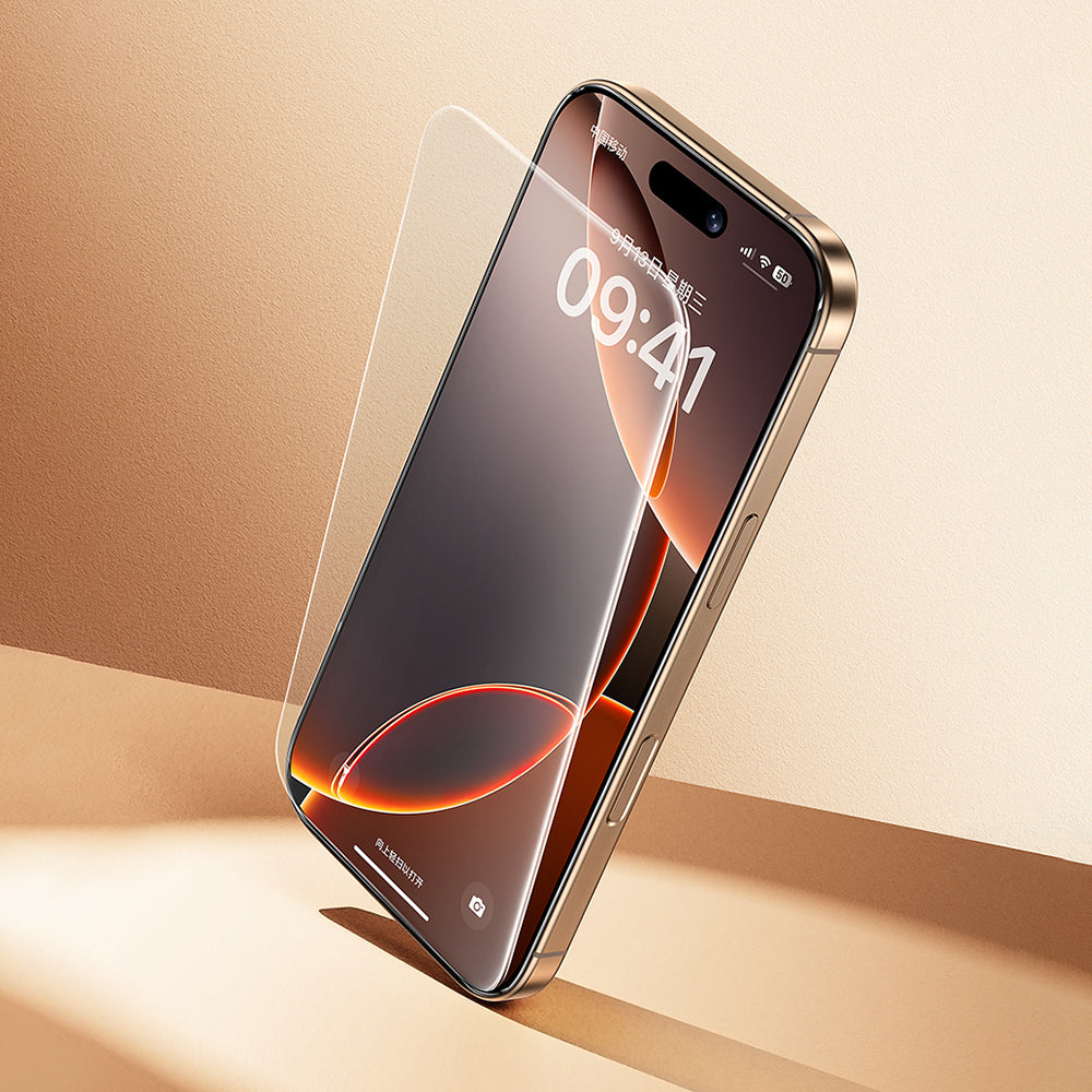 Apple iPhone 16 Pro Max Benks 0.3mm InvisiWarrior Ekranı Tam Kaplayan Full Şeffaf Ekran Koruyucu Şeffaf