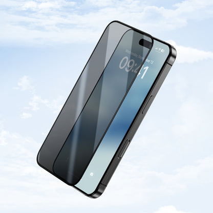 Apple iPhone 16 Pro Max Benks Ultra İnce Kenarlı Privacy Hayalet Ekran Koruyucu + Kolay Uygulama Aparatlı Siyah