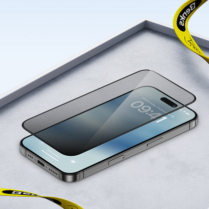 Apple iPhone 16 Pro Max Benks Ultra İnce Kenarlı Privacy Hayalet Ekran Koruyucu + Kolay Uygulama Aparatlı Siyah