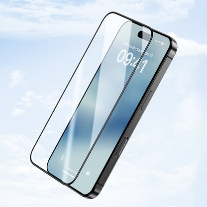 Apple iPhone 16 Pro Max Benks Ultra Shield 0.9mm Çerçeveli 0.3mm Ekran Koruyucu + Kolay Uygulama Aparatlı Siyah