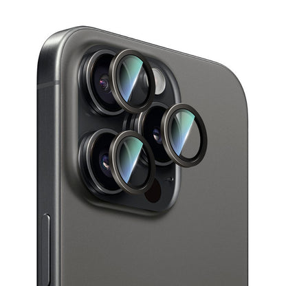 Apple iPhone 16 Pro Max CaseWorld Alloy Serisi Oleofobik Anti Reflective Kamera Lens Koruyucu Gümüş